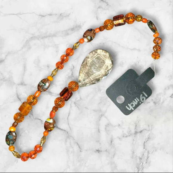 Orange Beaded Dangle - Picture 1 of 4